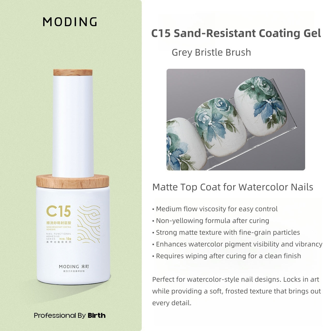 Moding Bottled Function Gel C15 Sand-Resistant Coating Gel