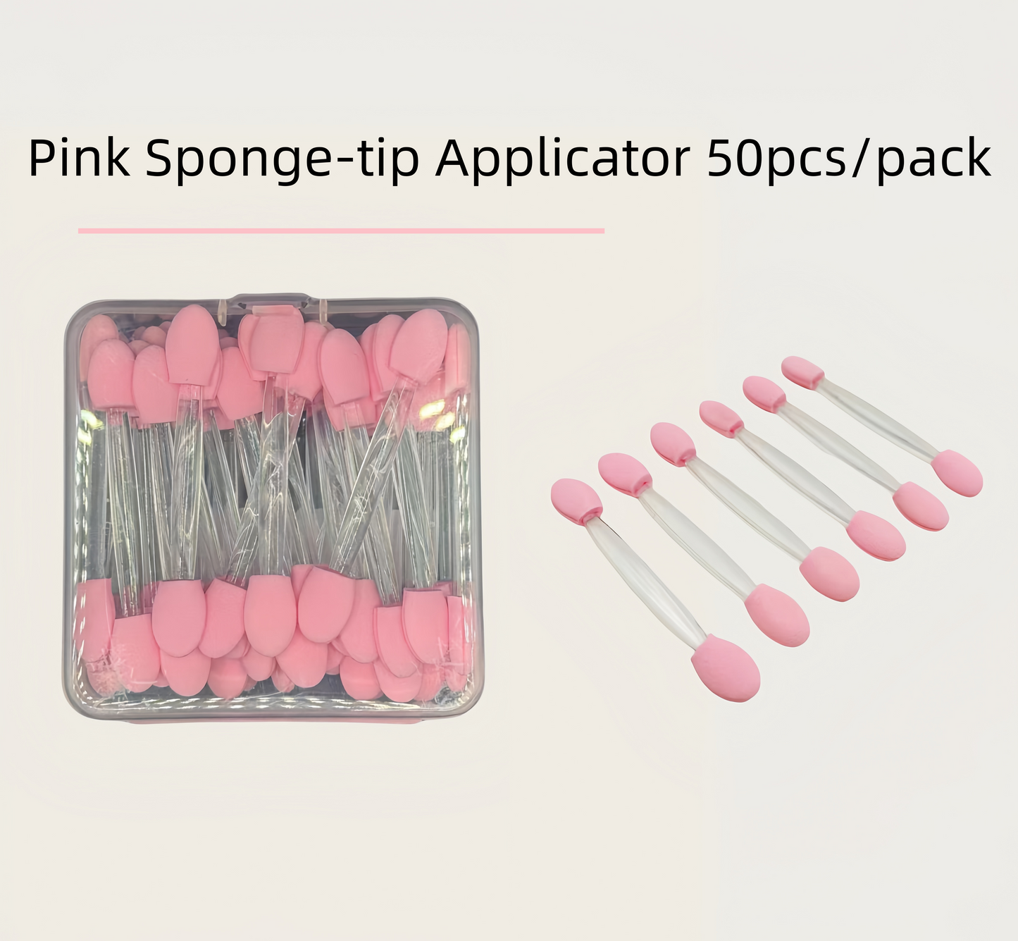 Pink Sponge-tip Applicator 50pcs/pack