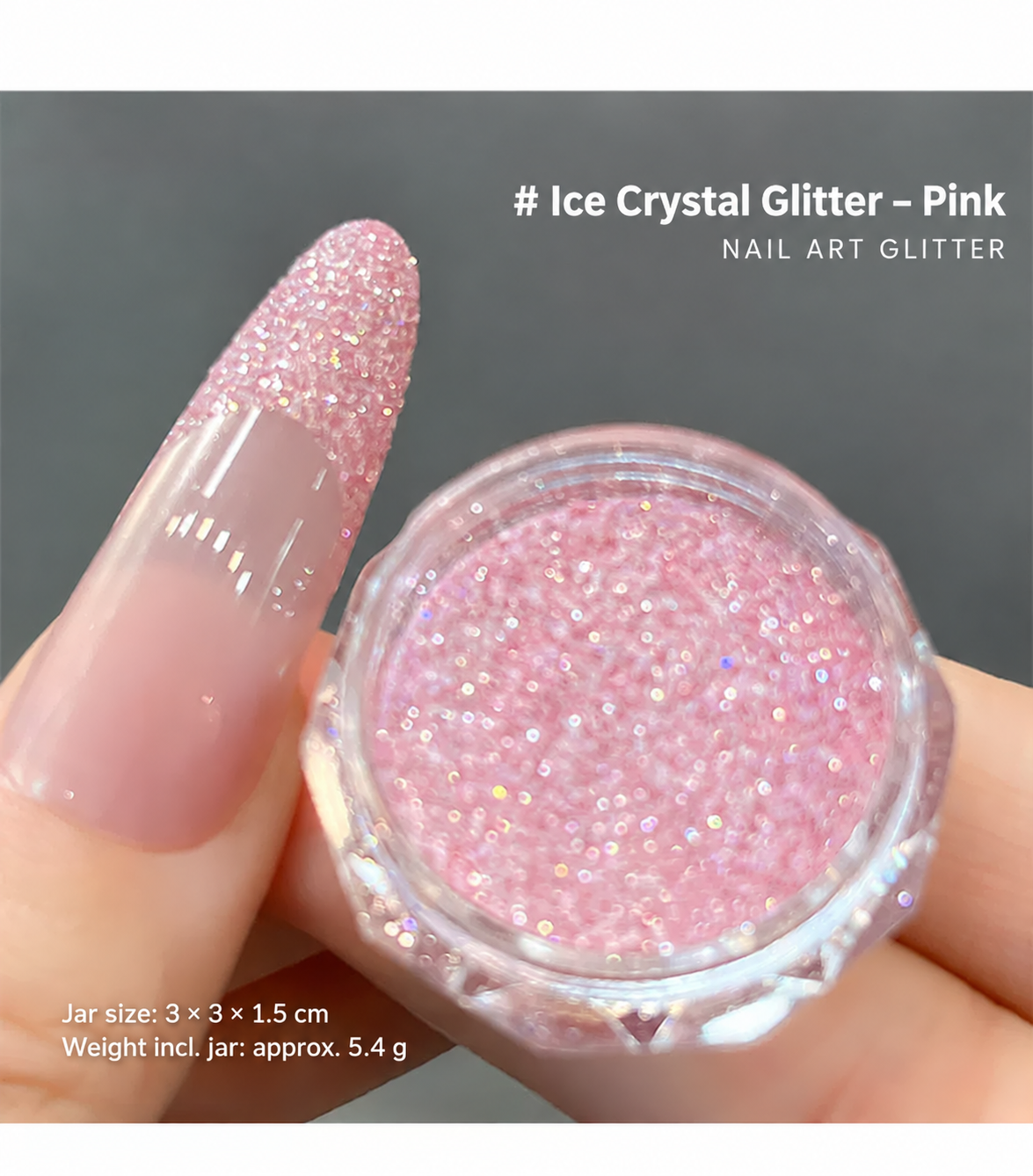 Ultra Sparkle Ice Crystal Nail Glitter Powder– White #03