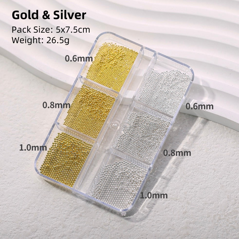 Mixed Size 3D Nail Caviar Beads Nail Decroration