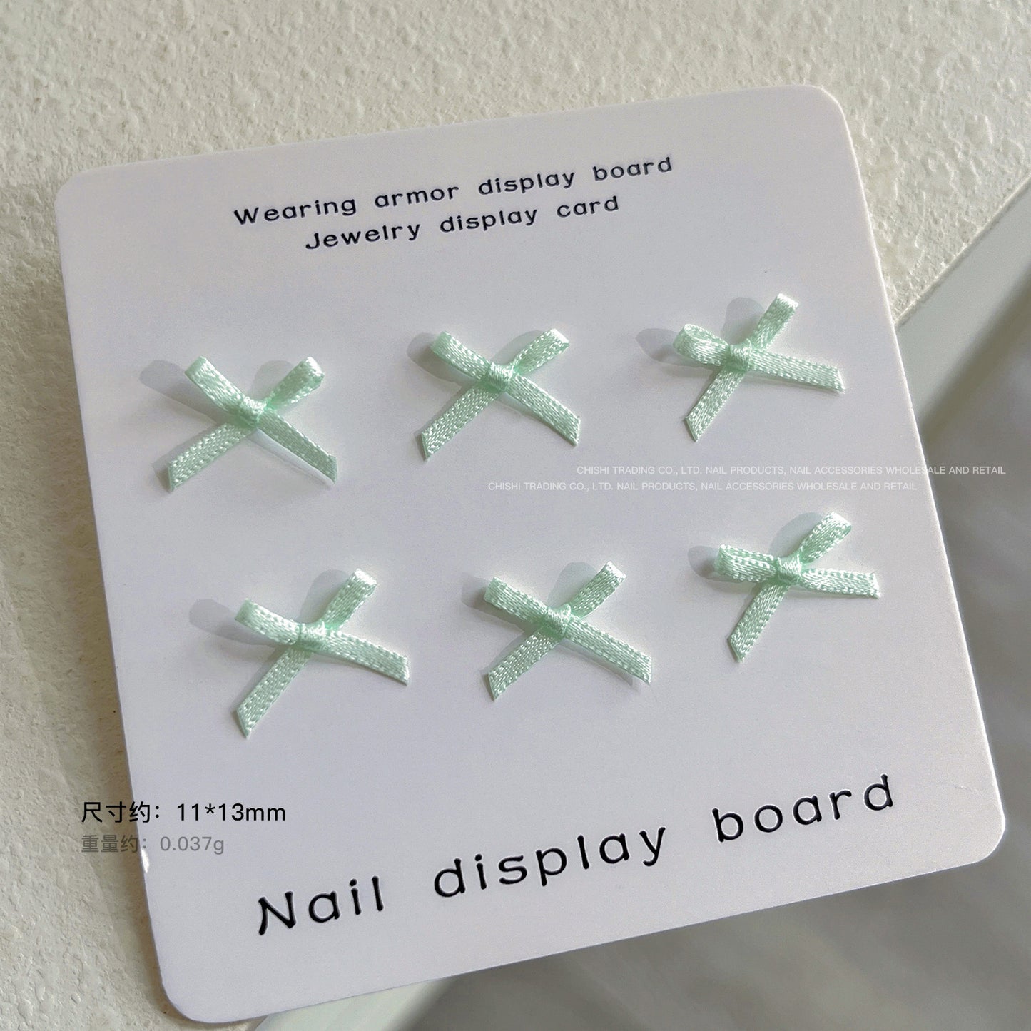 Tiny Lace Bows Nail Decorations - 4pcs