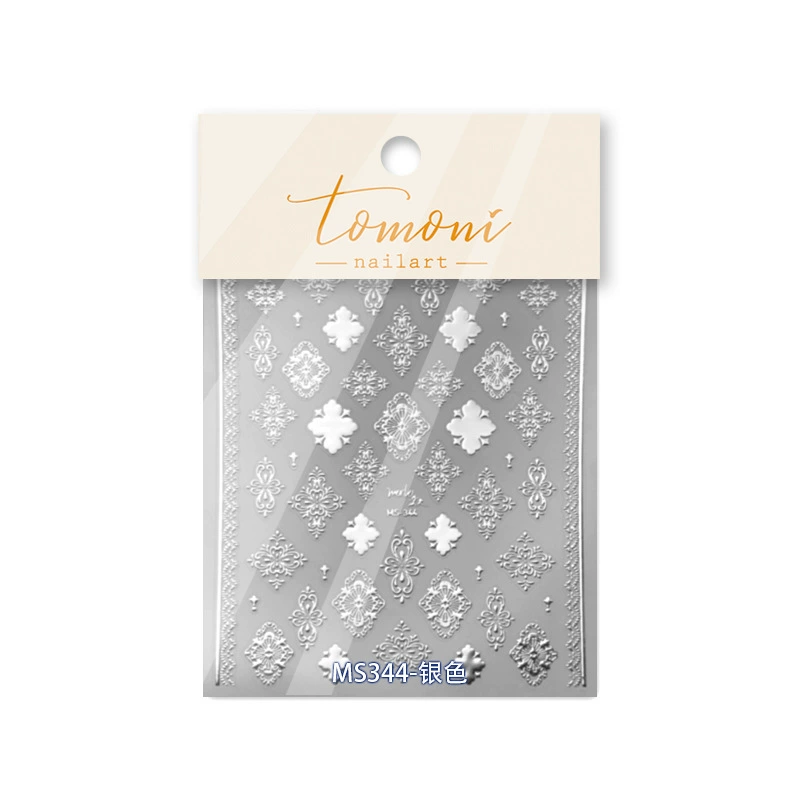 Autocollant pour ongles Tomoni MS344 Argent