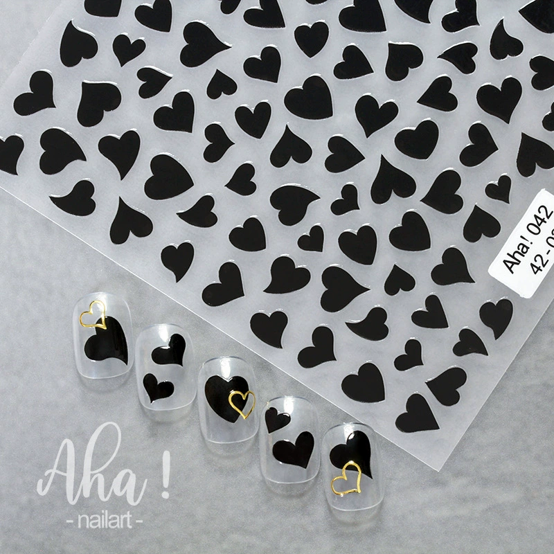 Autocollant pour ongles Aha 042-03 Noir