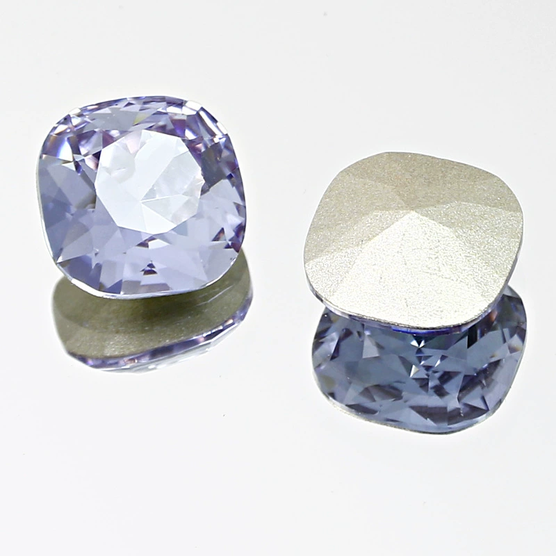 Nail Art Rhinestone Rounded Square 10mmx10mm Violet (2pcs)