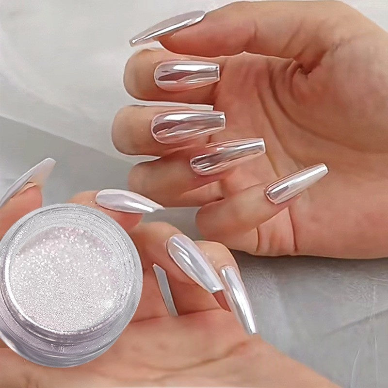 Ultra Reflective Nail Pearl Chrome Powder