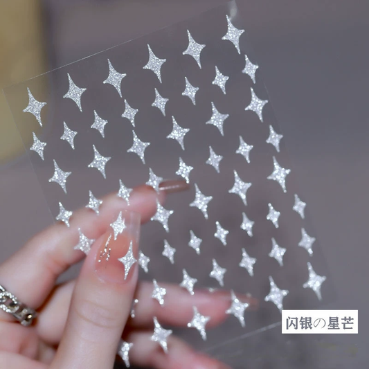 Joyful Nail Sticker Sparkle Four-Pointed Star