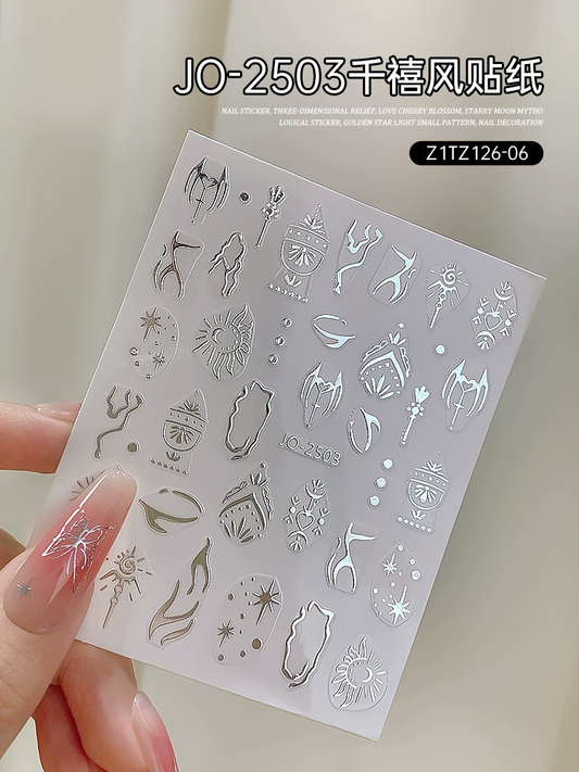 Autocollant pour ongles joyeux JO-2503