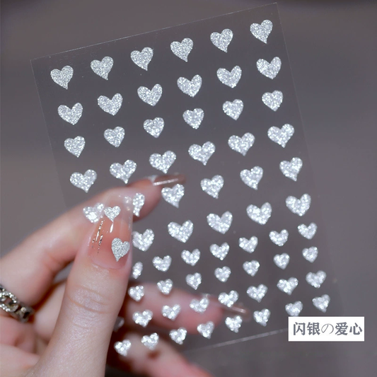 Joyful Nail Sticker Sparkle Heart