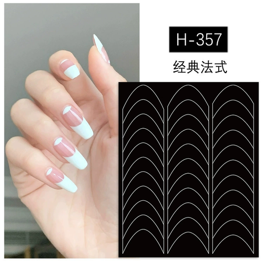 Autocollants pour ongles Joyful French Tip H-357
