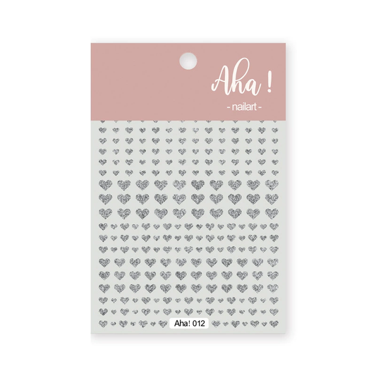 Aha Nail Sticker 012 Sparkle Silver