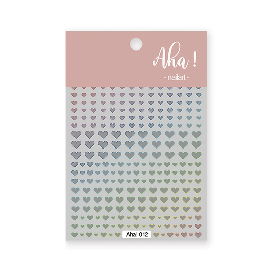 Aha Nail Sticker 012 Holographic Silver