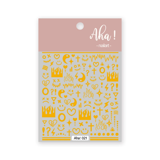 Autocollant pour ongles Aha 021 Or
