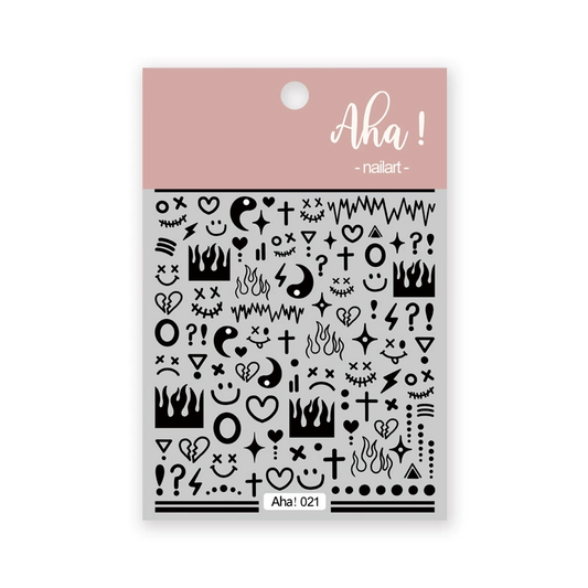 Autocollant pour ongles Aha 021 Noir