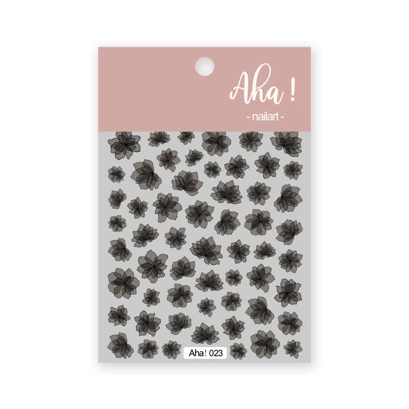 Aha Sticker Aha Nail Sticker 023 Black – Elephant Beauty Supply