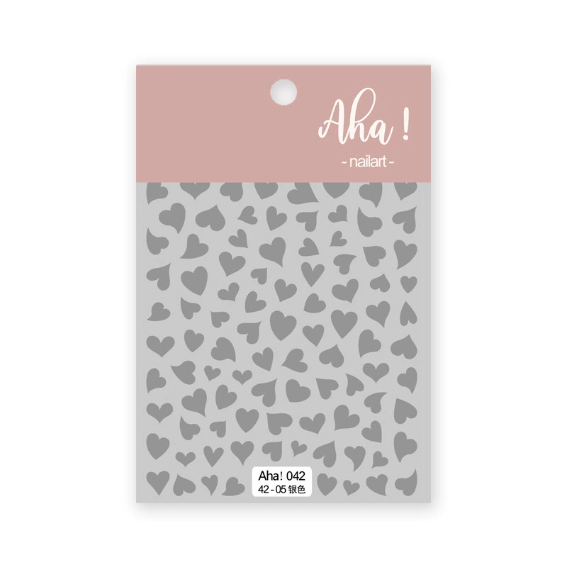 Autocollant pour ongles Aha 042-05 Argent