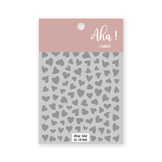 Autocollant pour ongles Aha 042-05 Argent