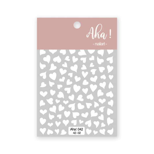 Autocollant pour ongles Aha 042-02 Blanc