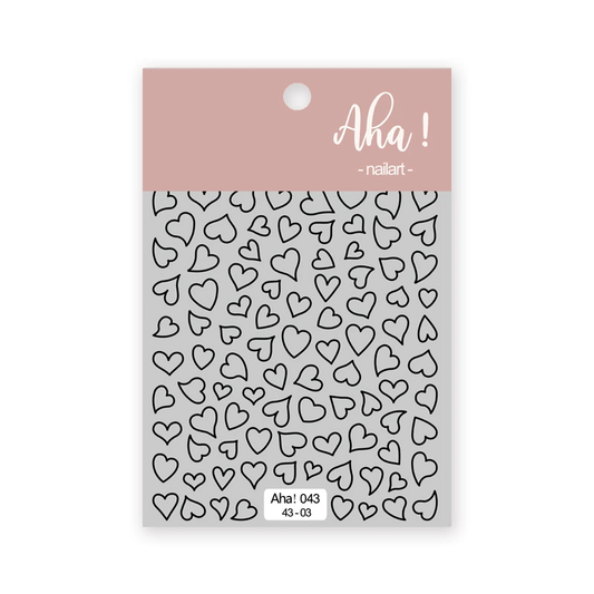 Autocollant pour ongles Aha 043-03 Noir