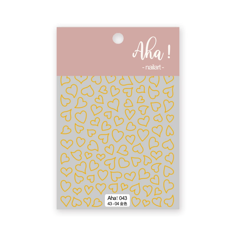 Aha Sticker Aha Nail Sticker 043-04 Gold – Elephant Beauty Supply