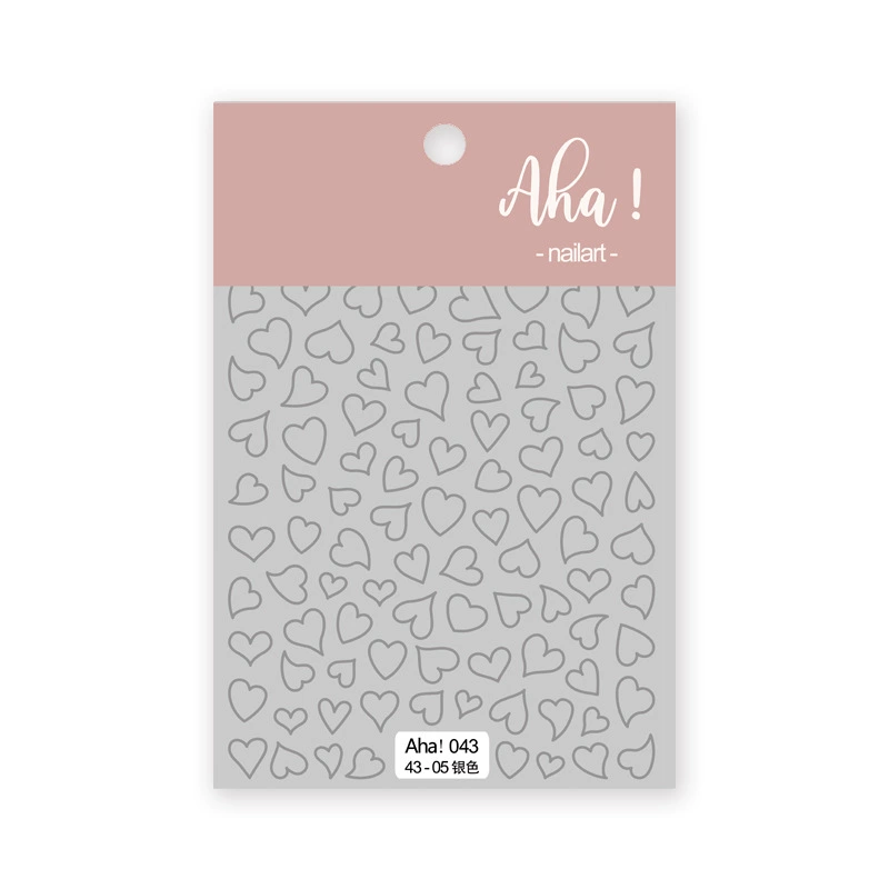 Autocollant pour ongles Aha 043-05 Argent
