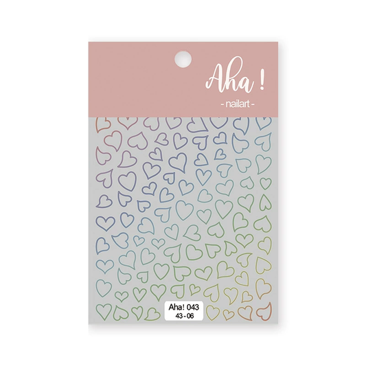 Autocollant pour ongles Aha 043-06 Argent holographique