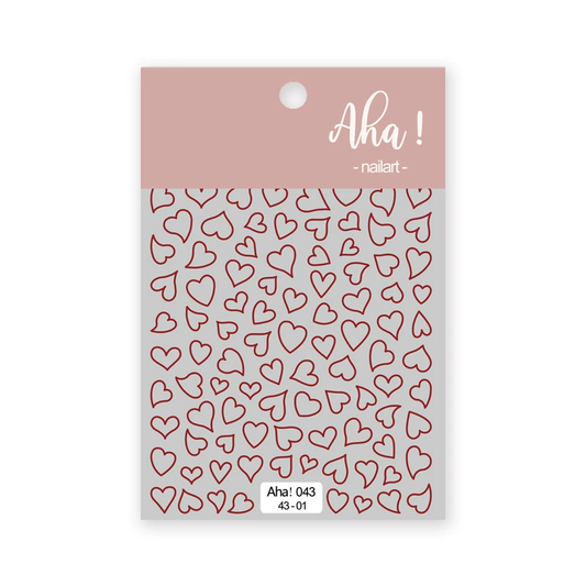 Autocollant pour ongles Aha 043-01 Rouge vin
