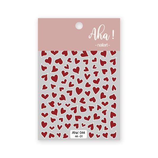 Autocollant pour ongles Aha 044-01 Rouge vin