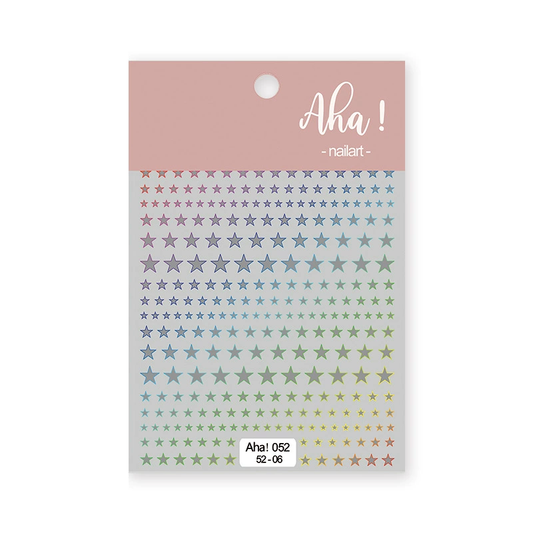 Autocollant pour ongles Aha 052-06 Argent holographique