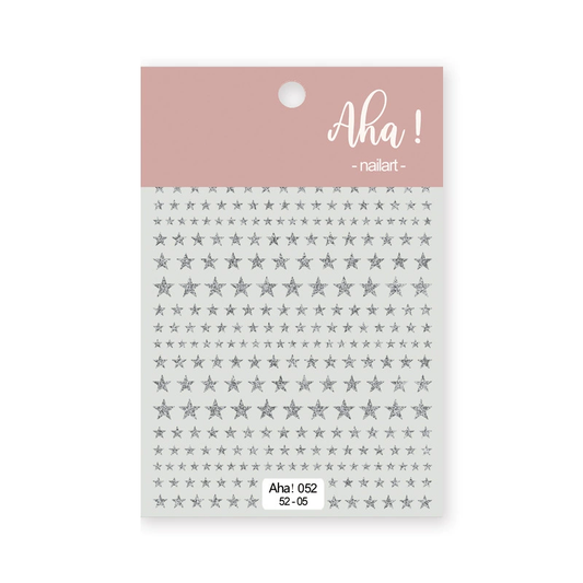 Autocollant pour ongles Aha 052-05 Argent scintillant