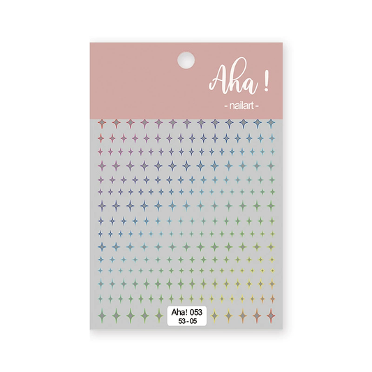 Autocollant pour ongles Aha 053-05 Argent holographique