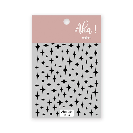 Autocollant pour ongles Aha 054-02 Noir