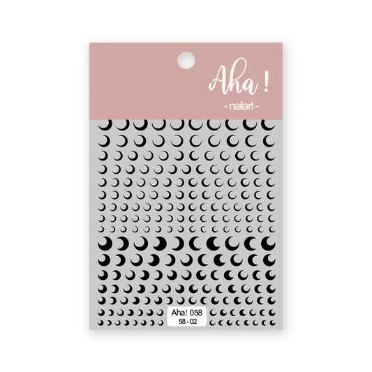Autocollant pour ongles Aha 058-02 Noir