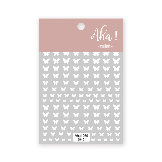 Autocollant pour ongles Aha 059-01 Blanc