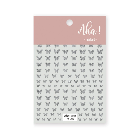 Autocollant pour ongles Aha 059-05 Argent scintillant