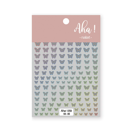 Autocollant pour ongles Aha 059-06 Argent holographique