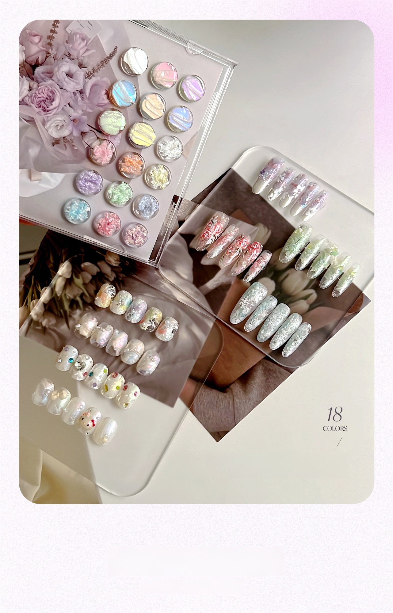 YOLLY Butterfly texture Gel Palette 18 Colors