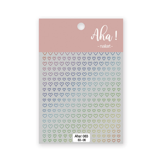 Autocollant pour ongles Aha 083-06 Argent holographique