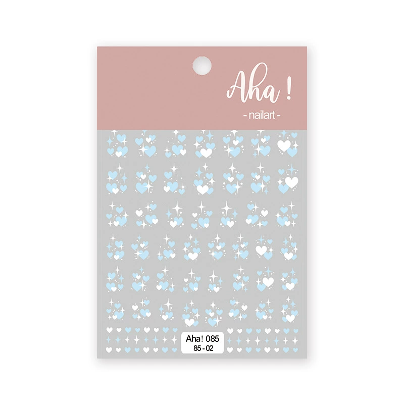 Autocollant pour ongles Aha 085-02 Bleu clair