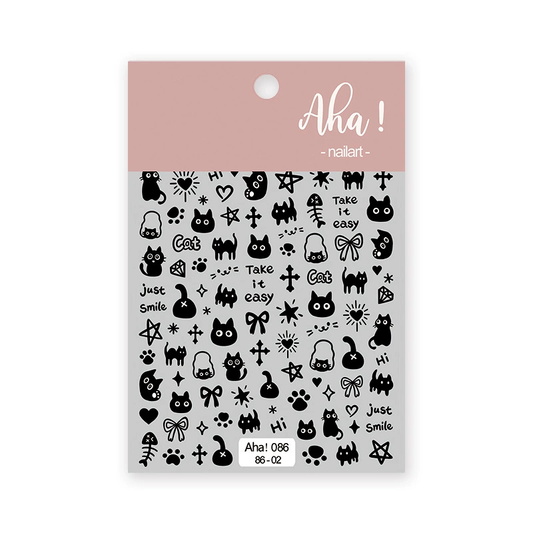 Autocollant pour ongles Aha 086-02 Noir
