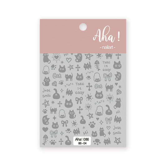 Autocollant pour ongles Aha 086-04 Argent