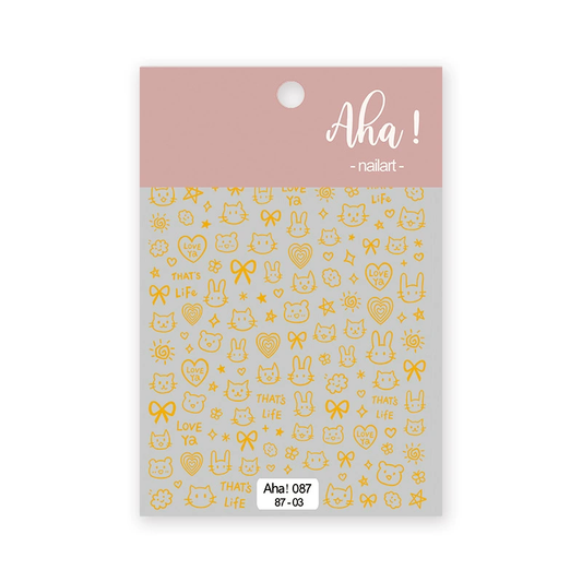 Autocollant pour ongles Aha 087-03 Doré