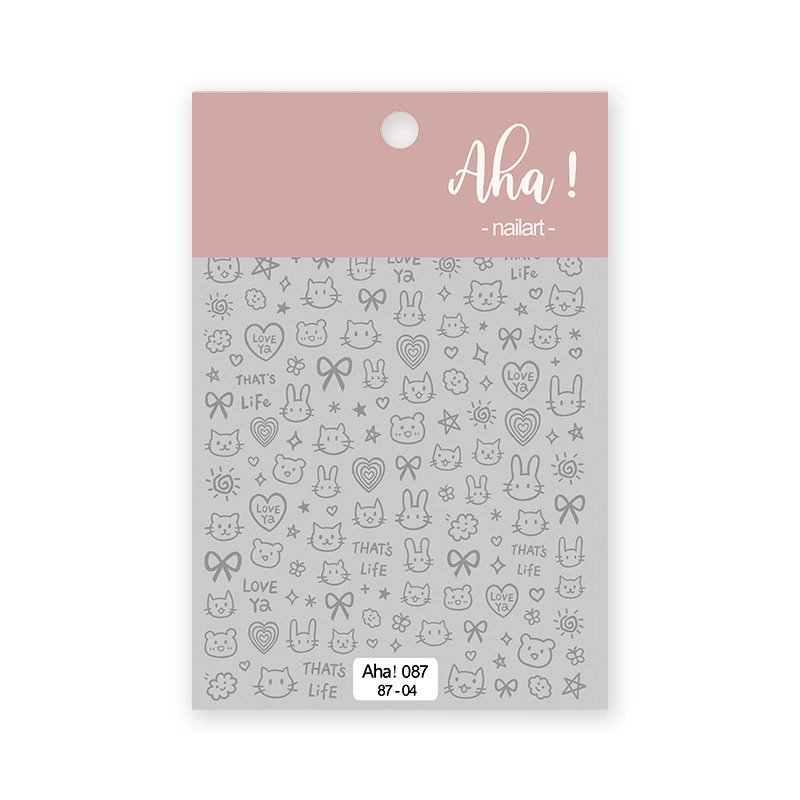 Autocollant pour ongles Aha 087-04 Argent