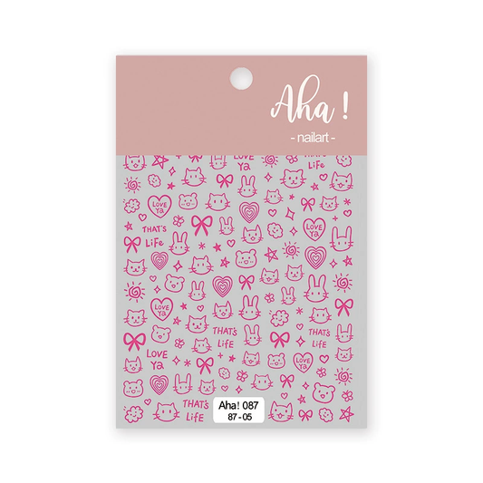 Autocollant pour ongles Aha 087-05 Magenta