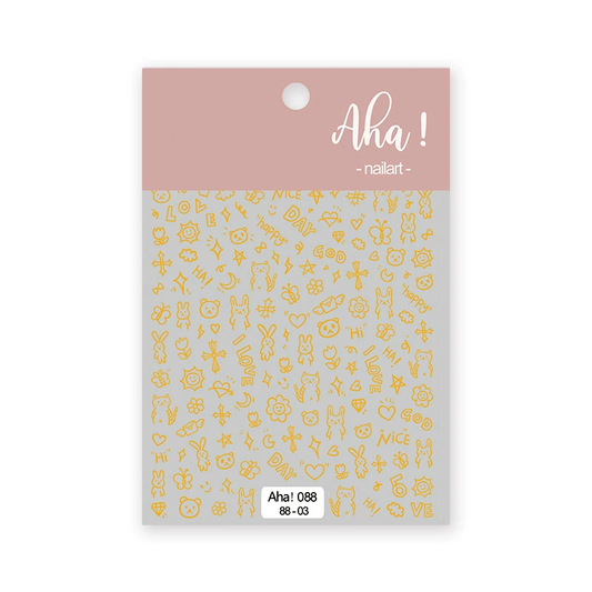 Autocollant pour ongles Aha 088-03 Doré