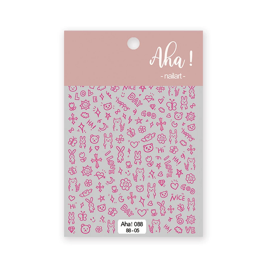 Autocollant pour ongles Aha 088-05 Magenta