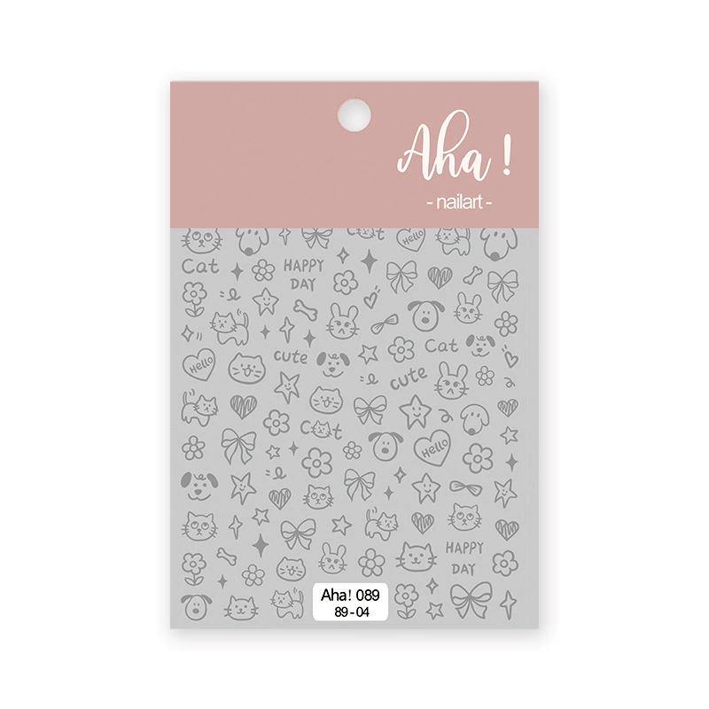 Autocollant pour ongles Aha 089-04 Argent