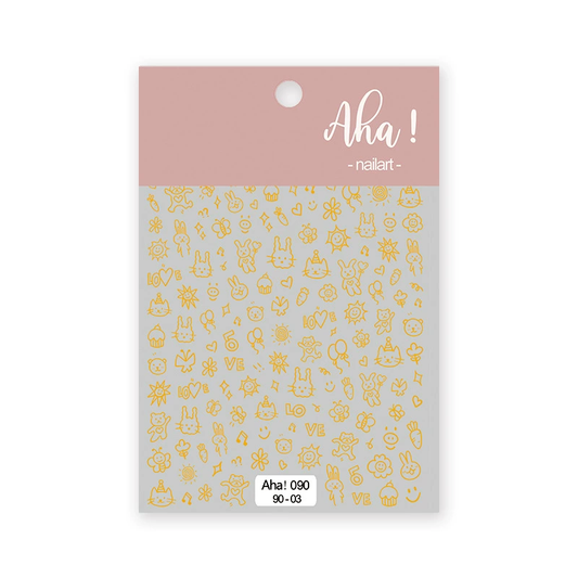 Autocollant pour ongles Aha 090-03 Doré