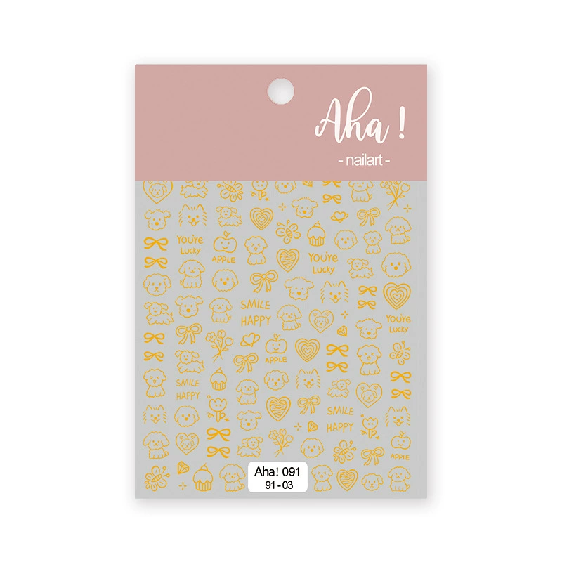 Autocollant pour ongles Aha 091-03 Doré