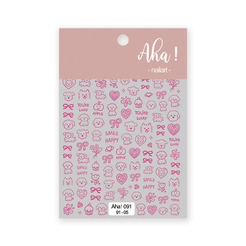 Autocollant pour ongles Aha 091-05 Magenta