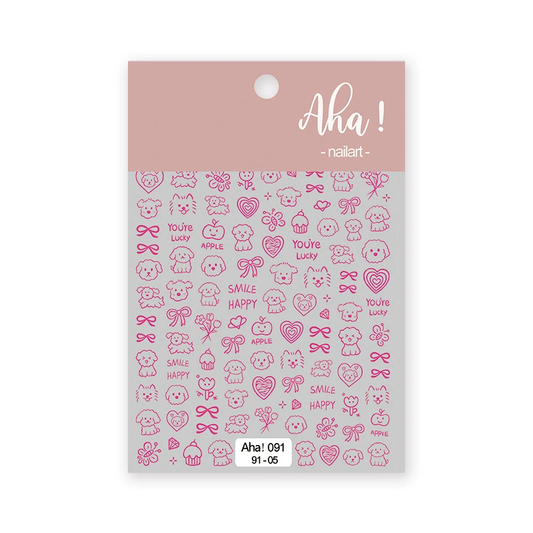 Autocollant pour ongles Aha 091-05 Magenta